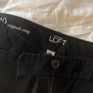 Loft Outlet size 10 crop pants, two buttons on bottom of the legs. Gently used